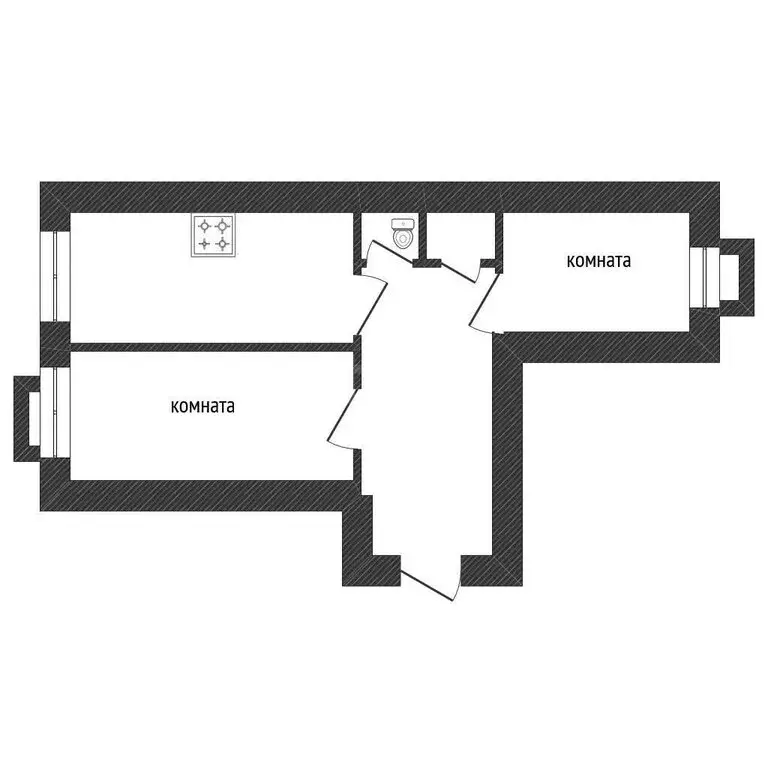 2-комнатная квартира: Волхов, улица Марата, 1 (58.3 м) - Фото 1