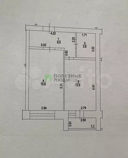 1-к. квартира, 38,5 м, 6/9 эт. - Фото 0