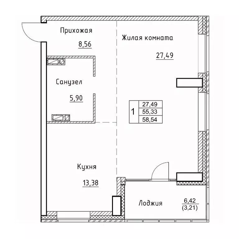 2-к кв. Приморский край, Владивосток ул. Сочинская, 17 (55.4 м) - Фото 0