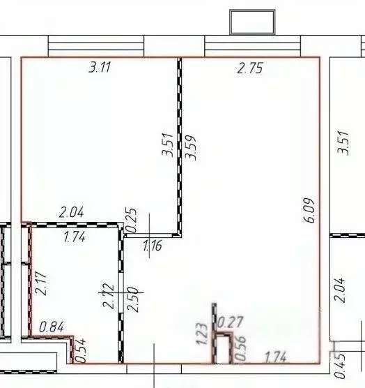 Квартира, 2 комнаты, 34.2 м - Фото 2