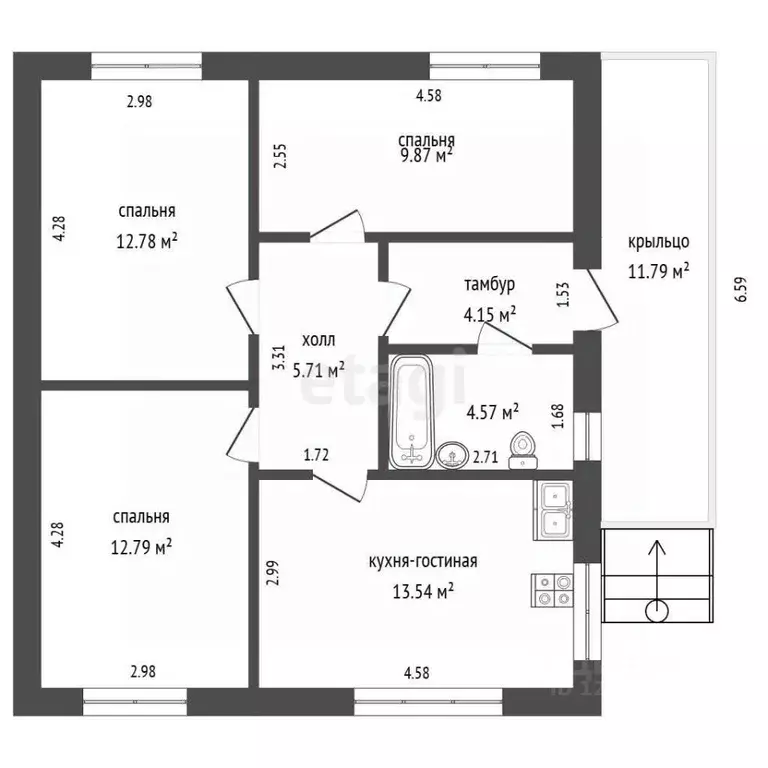 Дом в Московская область, Зарайск муниципальный округ, д. Машоново 32 ... - Фото 2
