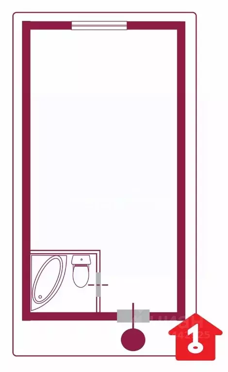 Студия Омская область, Омск Привокзальный мкр, ул. Карлова, 56 (17.0 ... - Фото 2