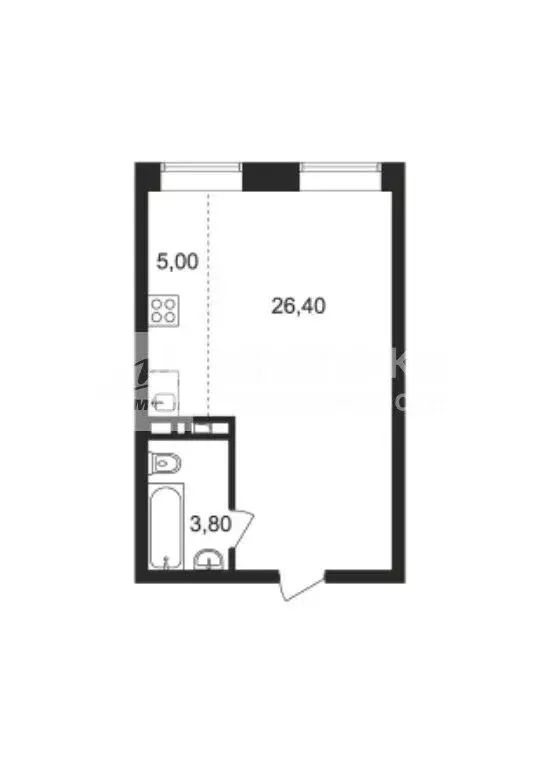 Квартира-студия: Ногинск, Юбилейная улица, 14Б (35.2 м) - Фото 1