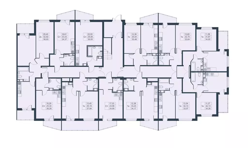 2-комнатная квартира: Коммунар, Славянская улица, 8 (52.4 м) - Фото 2