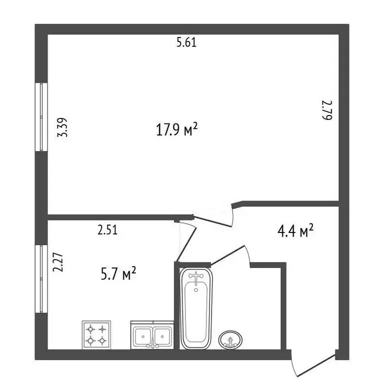 1-комнатная квартира: Павловск, Гуммолосаровская улица, 29 (31.1 м) - Фото 1