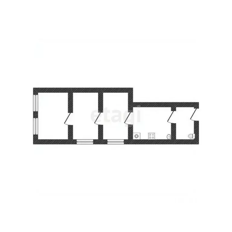 3-к кв. Белгородская область, Белгород ул. Гагарина, 29 (51.6 м) - Фото 1