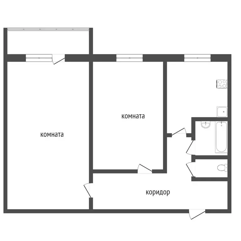 2-комнатная квартира: Тобольск, Рощинский переулок, 58 (39 м) - Фото 0