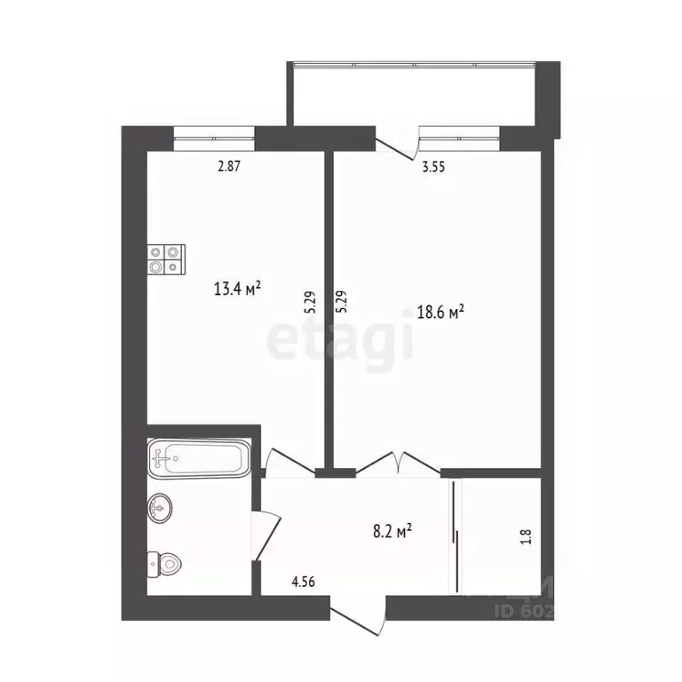 1-к кв. Пермский край, Пермь Пушкарская ул., 100 (44.9 м) - Фото 1