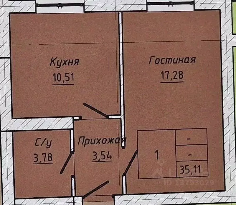 1-к кв. Кабардино-Балкария, Нальчик ул. Солнечная, 8к1 (36.2 м) - Фото 1