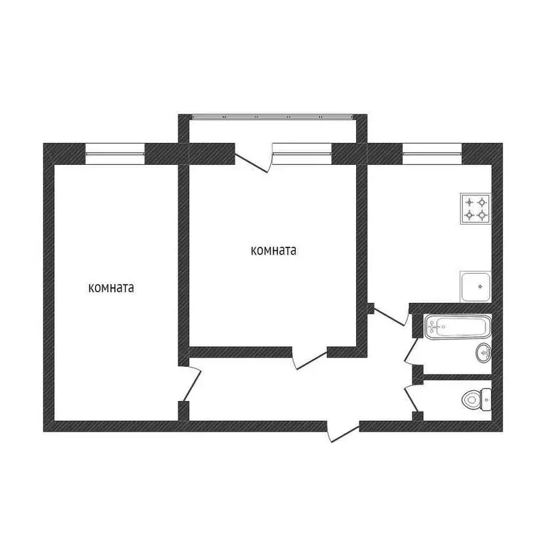 2-комнатная квартира: Лесниково, микрорайон КГСХА, 6 (50.1 м) - Фото 0