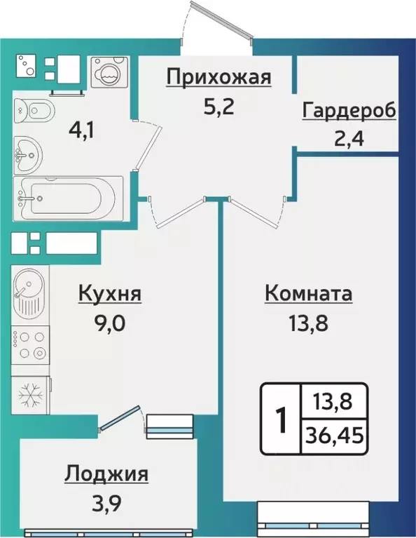 1-к кв. Удмуртия, Ижевск ул. 40 лет Победы, 121 (36.5 м) - Фото 0