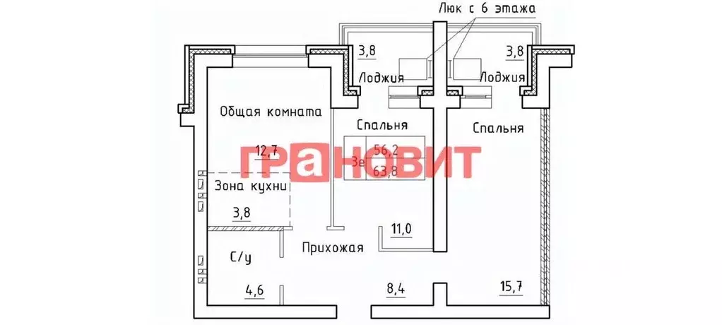 3-к кв. Новосибирская область, Новосибирский район, Мичуринский ... - Фото 1