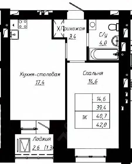 1-к кв. Алтайский край, Барнаул ул. Чернышевского, 189к1 (40.7 м) - Фото 0