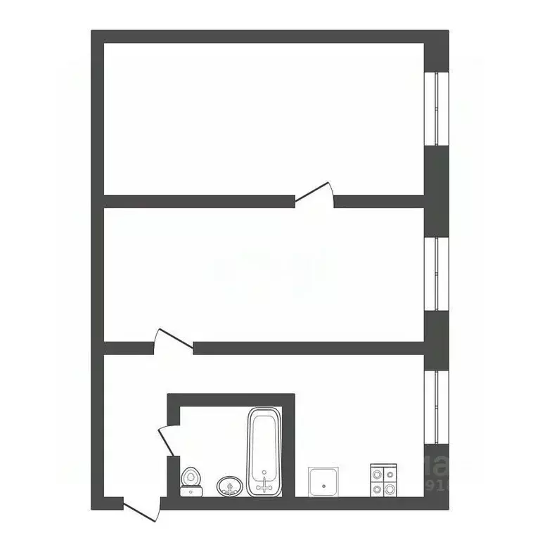2-к кв. Тульская область, Тула Оружейная ул., 1В (45.0 м) - Фото 1