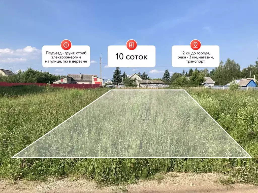 Участок в Костромская область, Костромской район, Самсоновское с/пос, ... - Фото 1