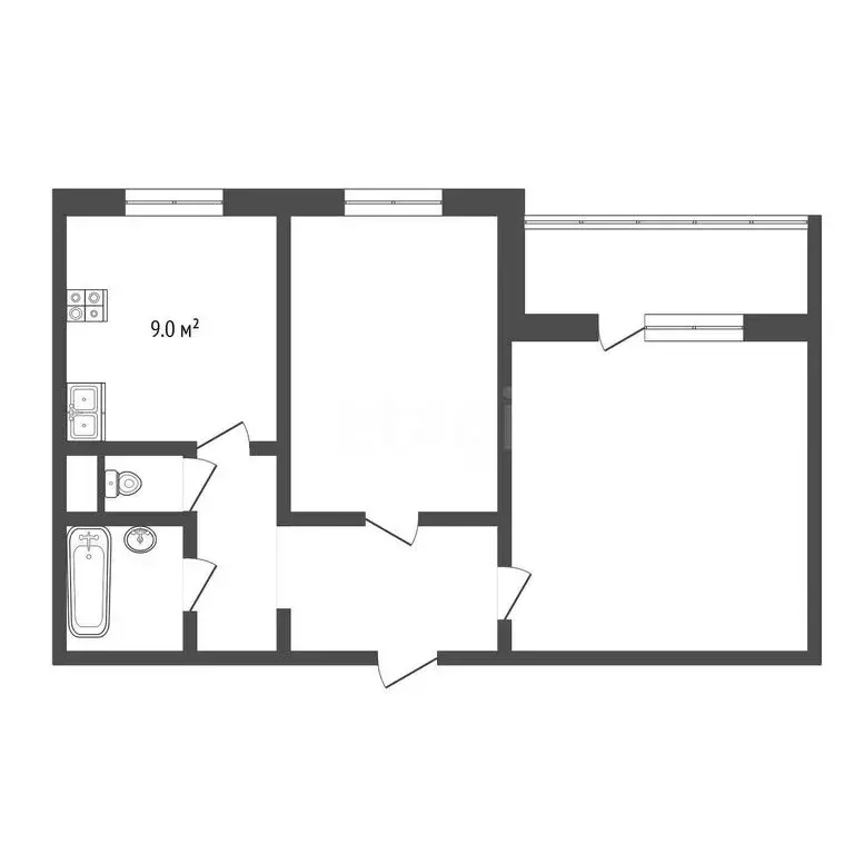 2-комнатная квартира: Кемерово, улица Марковцева, 24 (50 м) - Фото 1