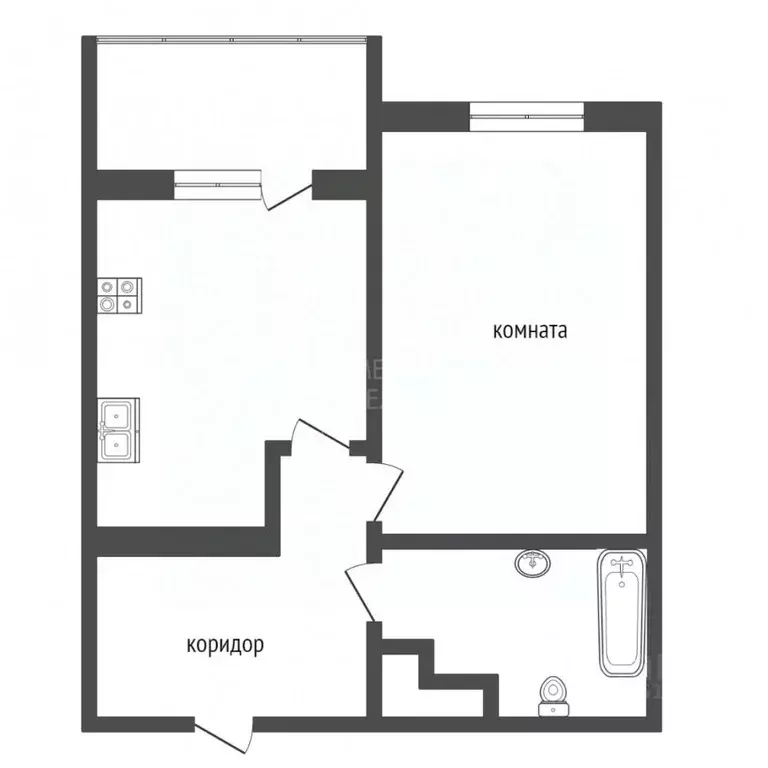 1-к кв. Тюменская область, Тюмень ул. Николая Зелинского, 23/1 (36.0 ... - Фото 1