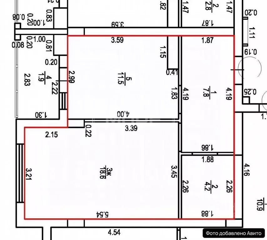 1-к кв. Калининградская область, Калининград ул. Кипарисовая, 2 (43.0 ... - Фото 2
