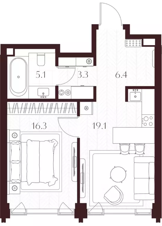 1-к кв. Москва  (50.2 м) - Фото 2
