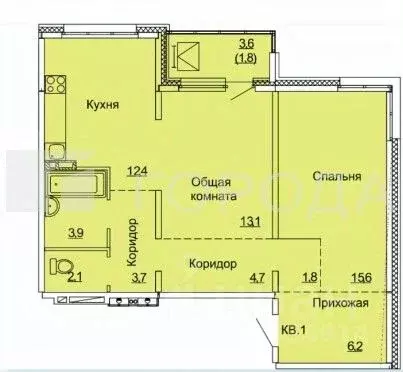 2-к кв. Алтайский край, Барнаул Сиреневая ул., 52 (63.5 м) - Фото 2