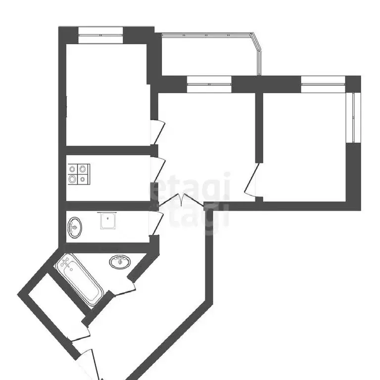 3-комнатная квартира: Тула, улица Вересаева, 10А (64.3 м) - Фото 1