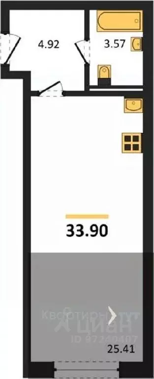 Студия Воронежская область, с. Новая Усмань  (33.9 м) - Фото 0