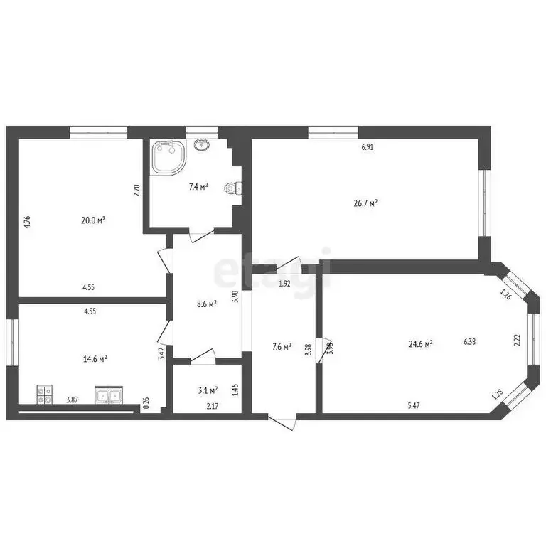 3-комнатная квартира: Калининград, улица Дмитрия Донского, 42 (113 м) - Фото 0