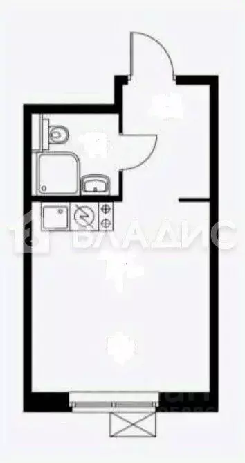 Студия Московская область, Одинцово ул. Рябиновая, 7 (23.5 м) - Фото 2