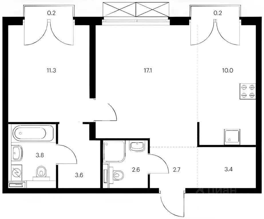 2-к кв. Москва Большая Филевская ул., 3к3 (56.0 м) - Фото 1