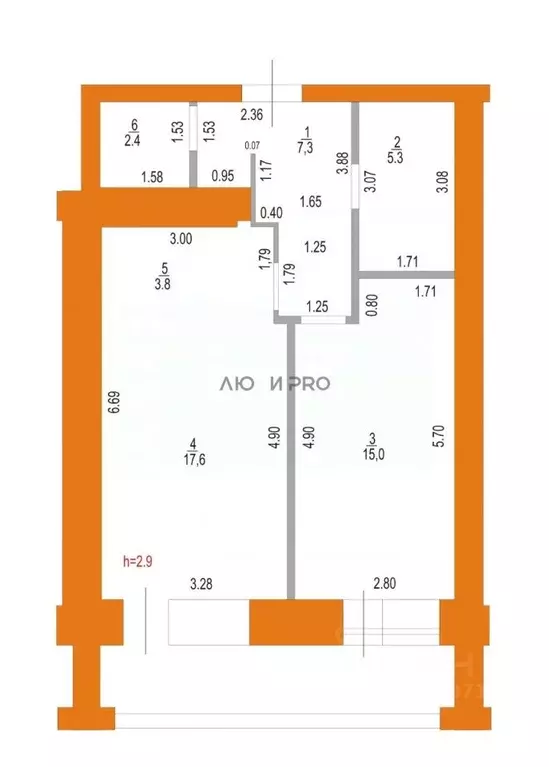 2-к кв. Алтайский край, Барнаул Комсомольский просп., 122Вк1 (51.4 м) - Фото 2