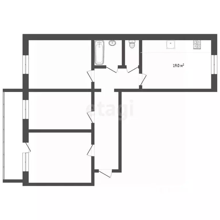 2-к кв. Тюменская область, Тюмень Войновка мкр, ул. Вербовая, 4 (67.0 ... - Фото 2