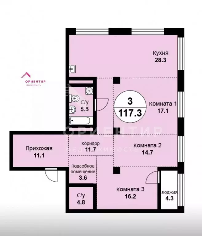 3-комнатная квартира: Екатеринбург, улица Попова, 18 (117 м) - Фото 1