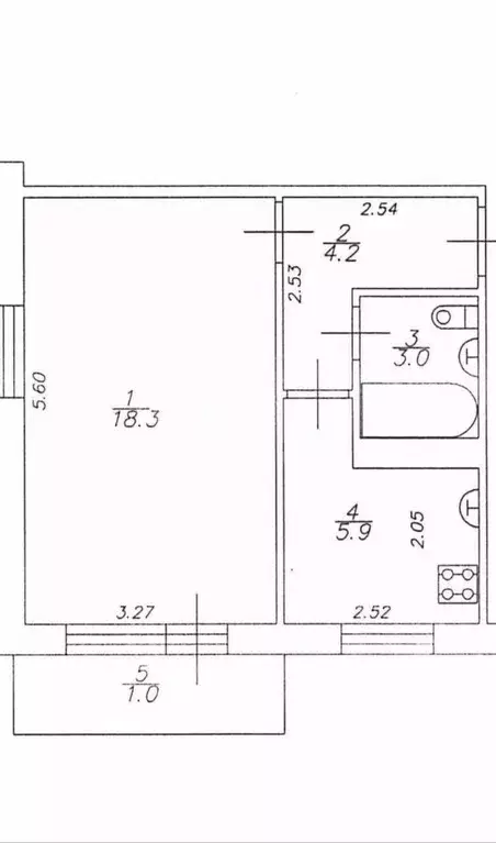 1-к кв. Татарстан, Казань ул. Мусина, 55 (31.4 м) - Фото 1