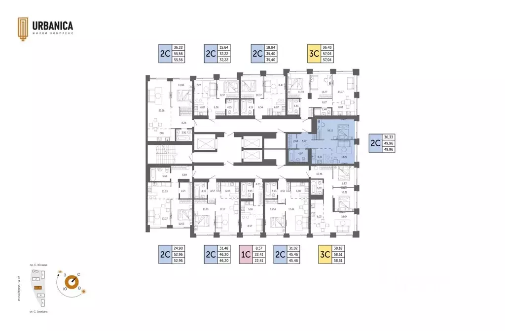 2-к кв. Башкортостан, Уфа Зеленая Роща жилрайон, Урбаника жилой ... - Фото 2