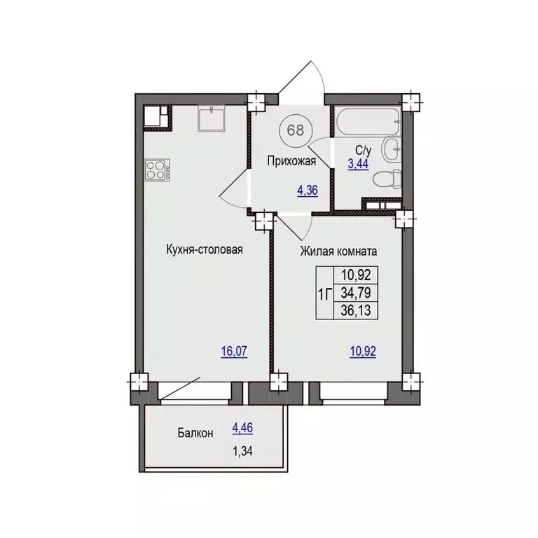 1-к кв. Псковская область, Псковский район, Завеличенская волость, д. ... - Фото 1