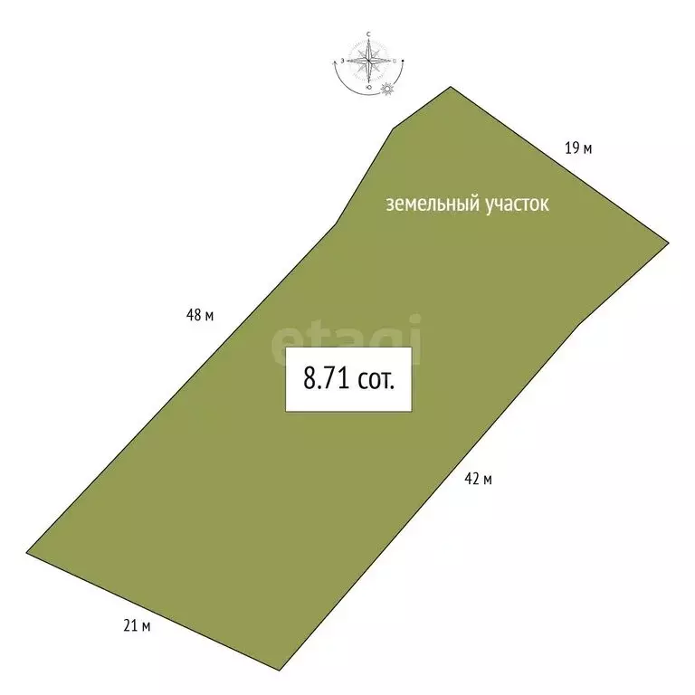 Участок в Бердск, территория НСТ Отдых, Виноградная улица (8.71 м) - Фото 1