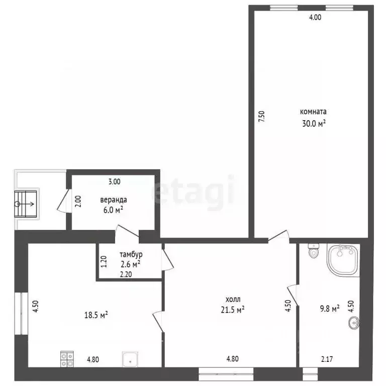 Дом в Татарстан, Елабуга ул. Максима Горького, 109А (81 м) - Фото 2