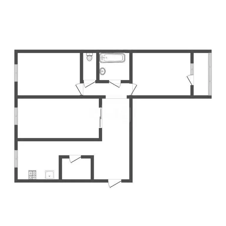 3-комнатная квартира: Тула, Пролетарская улица, 30А (68 м) - Фото 1