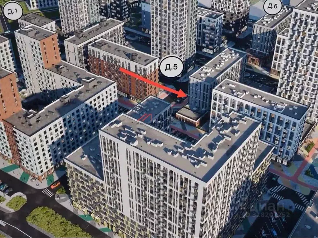 Торговая площадь в Москва Бунинские Кварталы жилой комплекс, 6.3 (105 ... - Фото 1