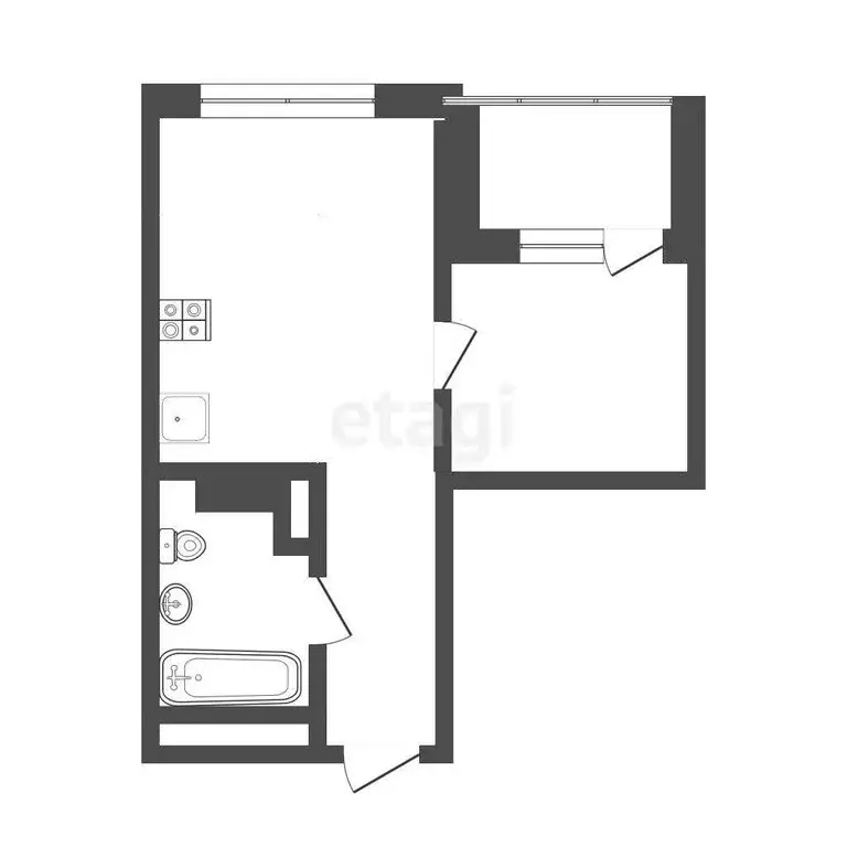 1-комнатная квартира: Патрушева, улица Петра Ершова, 14 (29 м) - Фото 0