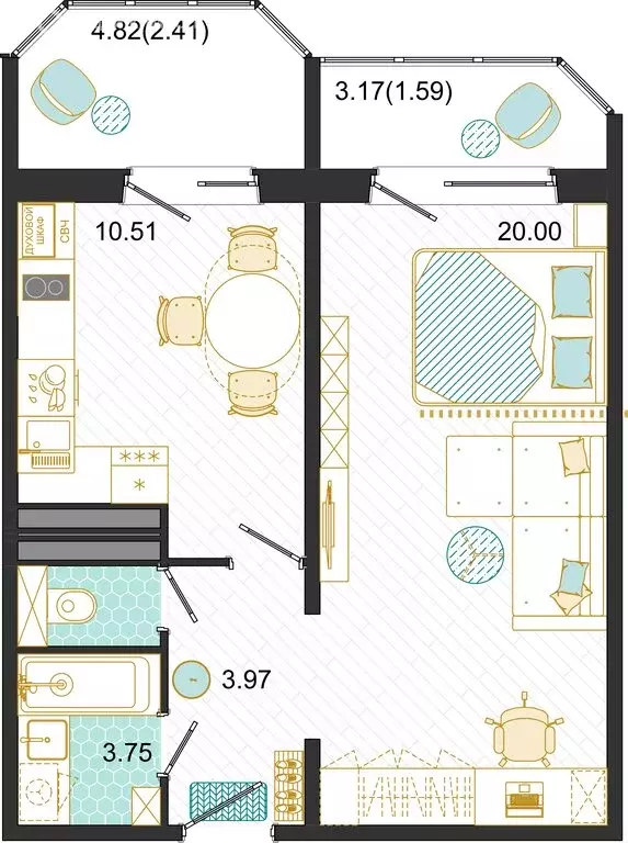 1-комнатная квартира: Домодедово, микрорайон Востряково, Лёдовская ... - Фото 1