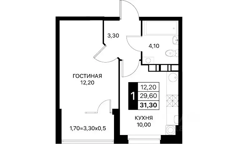 1-к кв. Ростовская область, Ростов-на-Дону Смартполет жилой комплекс ... - Фото 0