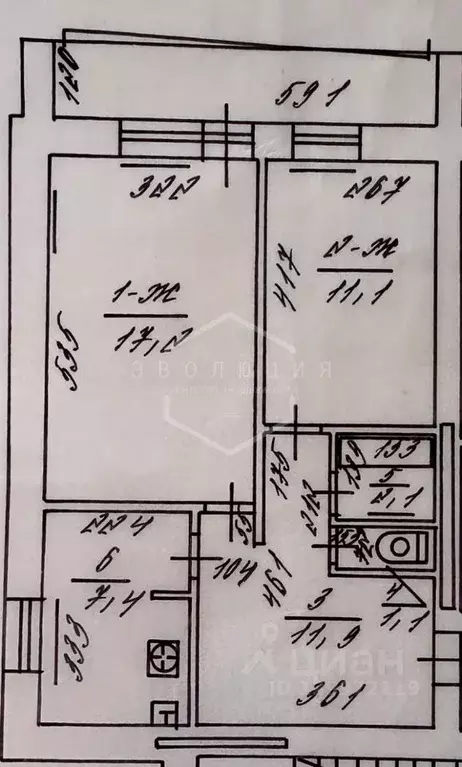 2-к кв. Калининградская область, Калининград ул. Подполковника ... - Фото 2