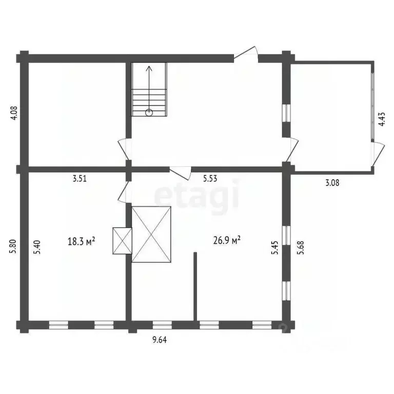 Дом в Вологодская область, Череповецкий район, д. Фоминское ул. ... - Фото 2