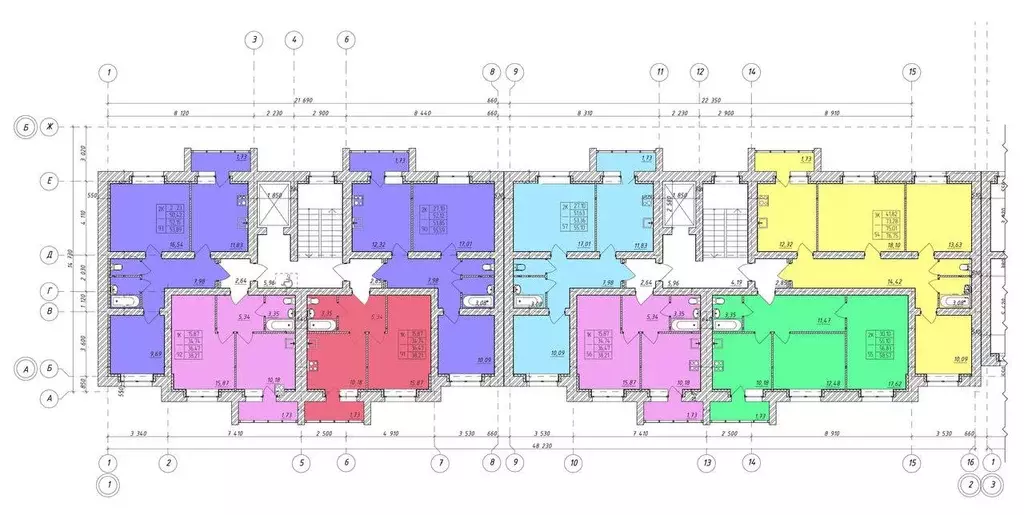 Продаётся 2-к квартира, 53.89 м - Фото 1