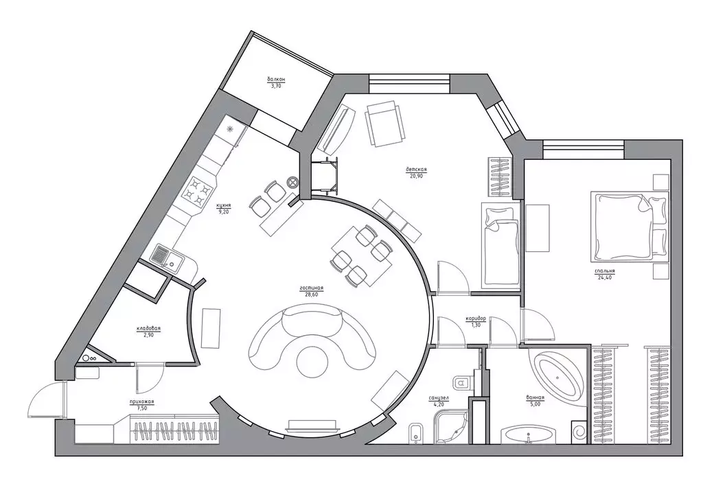 3-комнатная квартира: Москва, Азовская улица, 24к2 (108 м) - Фото 1