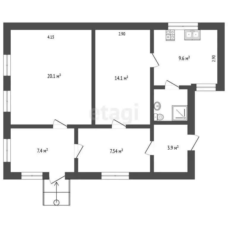 Дом в Нальчик, улица Матросова (77.8 м) - Фото 2
