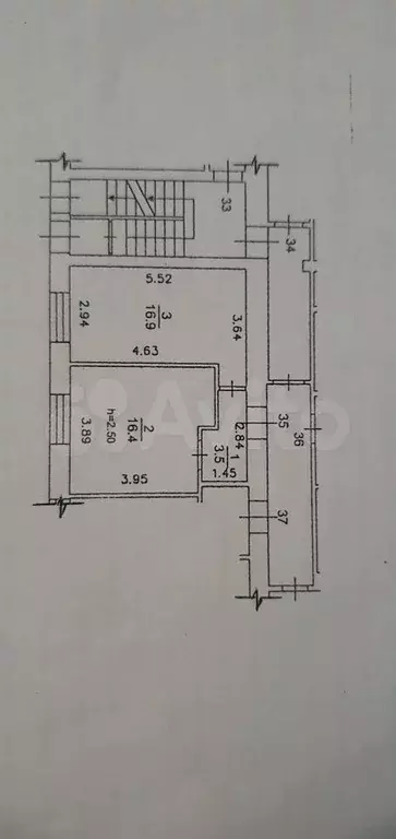 2-к. квартира, 37 м, 1/5 эт. - Фото 0