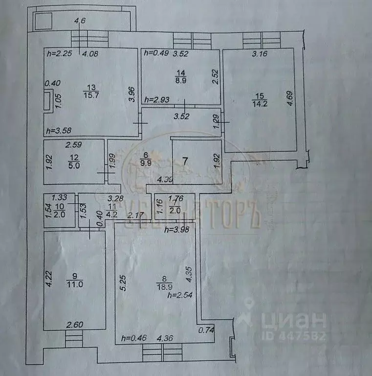 5-к кв. Тверская область, Тверь ул. Карпинского, 18 (155.9 м) - Фото 1