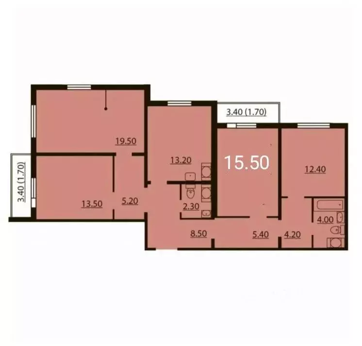 4-к кв. Санкт-Петербург Бестужевская ул., 7к2 (104.0 м) - Фото 1